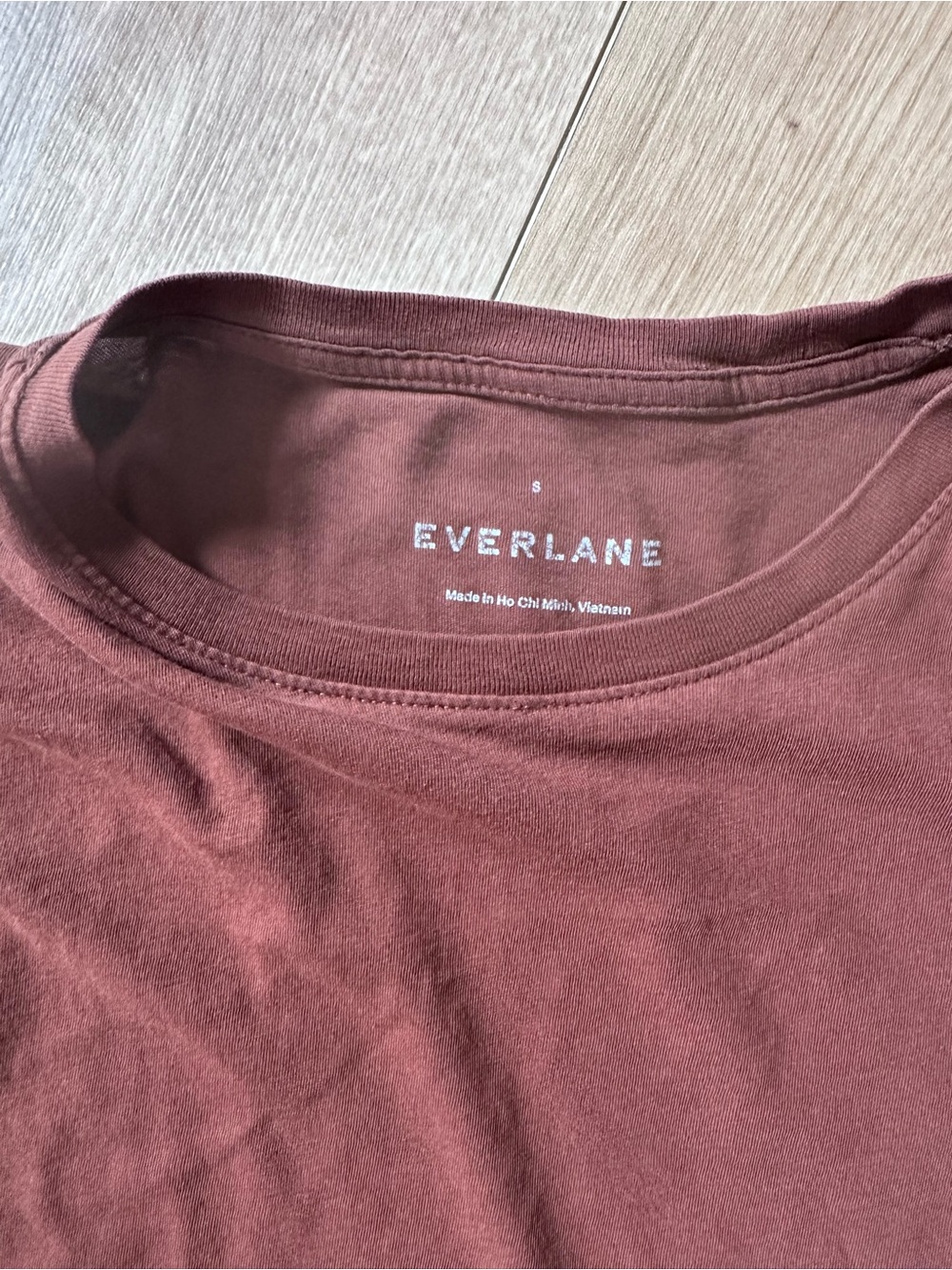 Everlane Women’s Short-Sleeve Crew Tee — Deep Brick